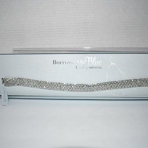 Borrowed & Blue by Southern Living, Rectangle Row of Flowers Crystal #BLT59357 N